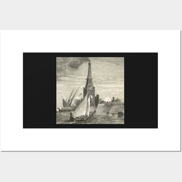 Pharos (lighthouse) of Alexandria Egypt Wall Art by artfromthepast